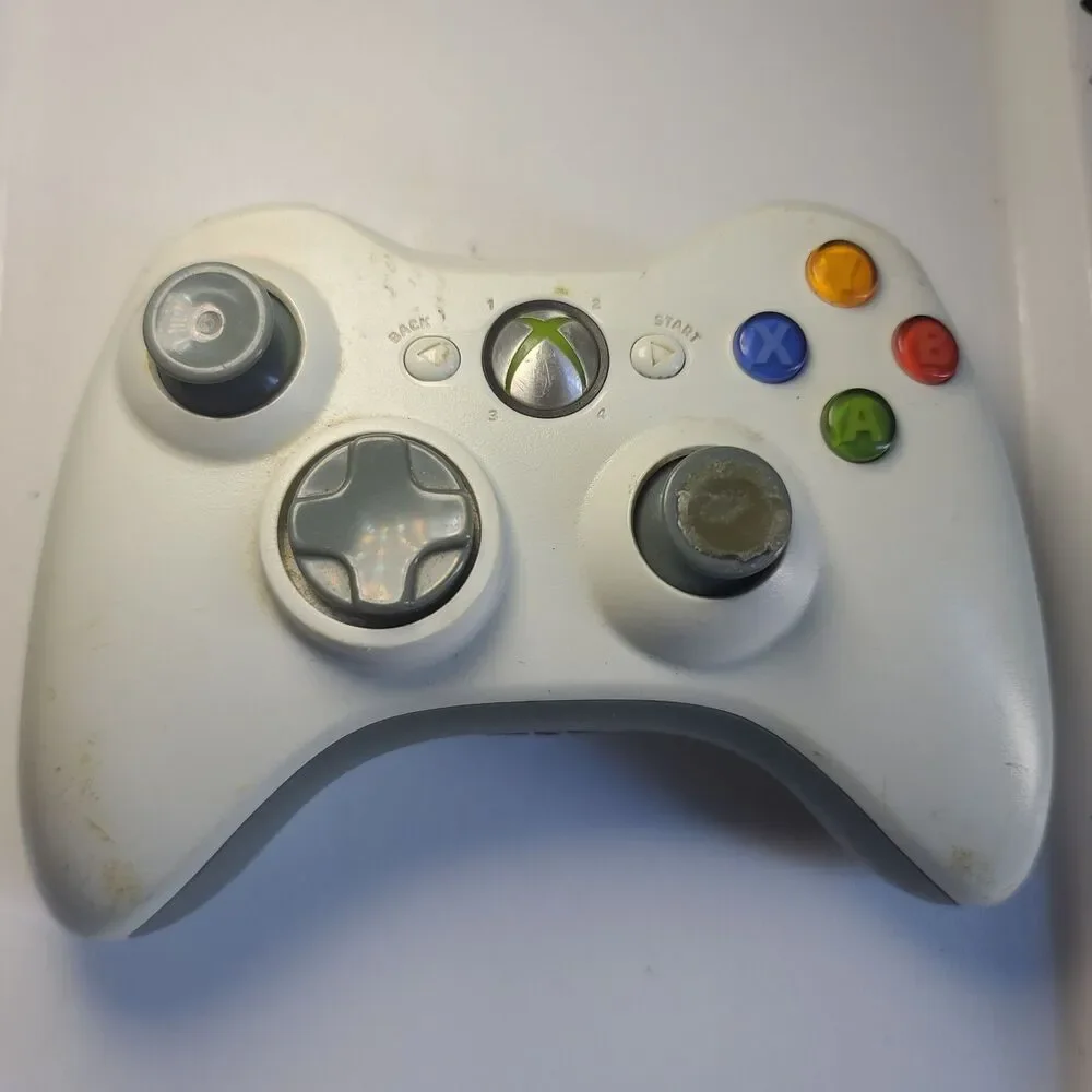 Microsoft Xbox 360 Wireless Controller White OEM Genuine AS-IS
